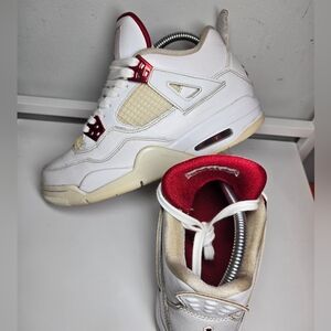 Size 7Y - Jordan 4 Retro Metallic Red (GS) Sz 7Y 408452-112 Pre-Owned